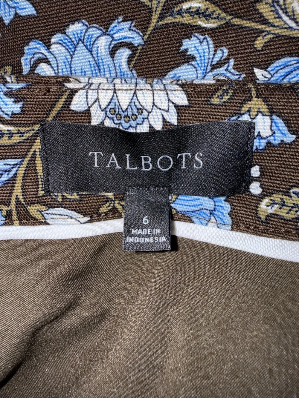 Talbots Floral Pencil Skirt Size 6 - Picture 5 of 5